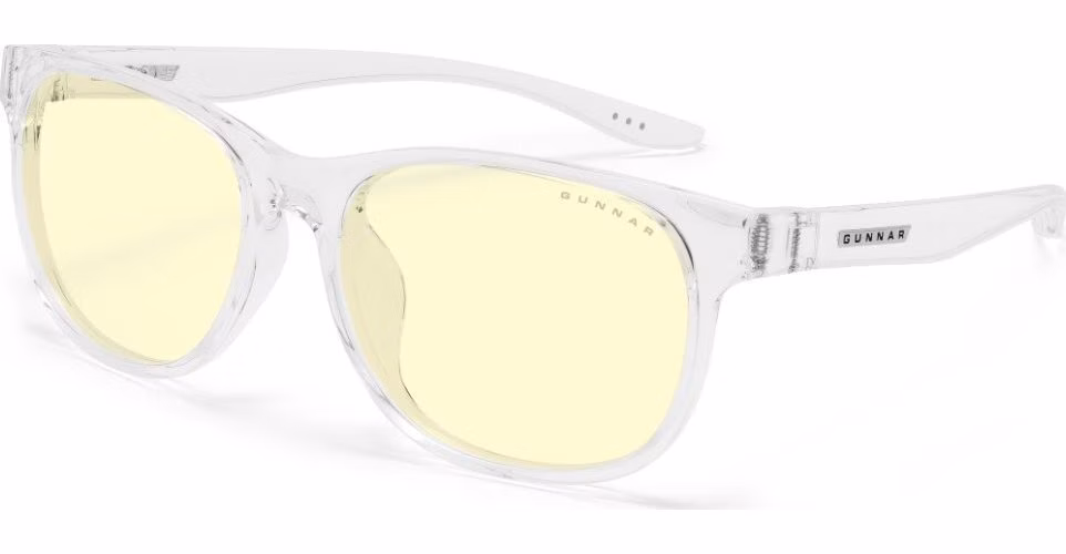 GUNNAR kancelářske/herní brýle RUSH CRYSTAL * jantárová skla * BLF 65 * NATURAL focus