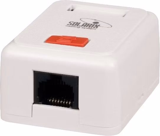 Solarix Eth.Zás. na om. 1xRJ45 STP c5e se značením