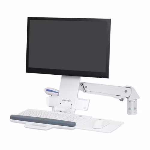 ERGOTRON StyleView® Sit-Stand Combo Arm (white),nástěnný držák do lišty LCD, klávesnice+ myš,sklopný, bílá