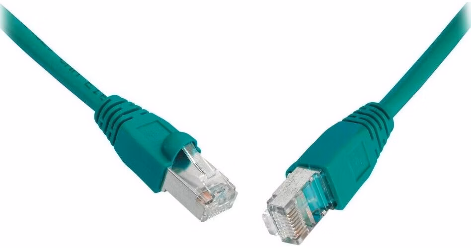 Solarix Patch kabel CAT5E SFTP PVC 5m zelený snag-proof C5E-315GR-5MB
