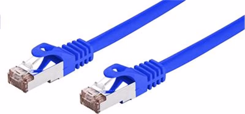 Kabel C-TECH patchcord Cat6, FTP, modrý, 0,25m