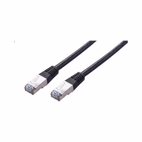 C-TECH Kabel patchcord Cat5e, FTP, černý, 1m