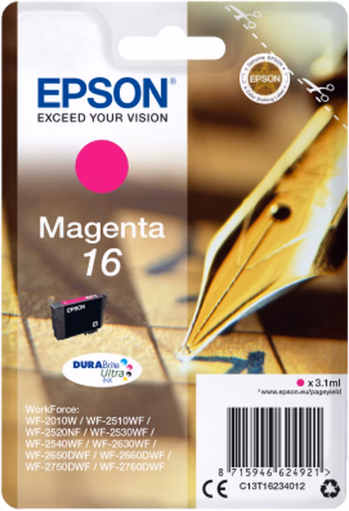Epson Singlepack Magenta 16 DURABrite Ultra Ink