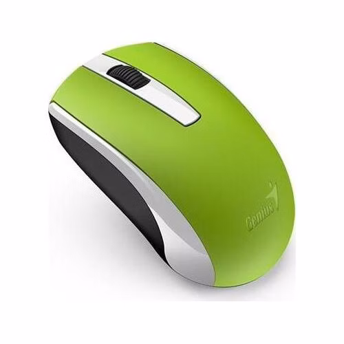 Genius ECO-8100 Myš, bezdrátová, optická, 1600dpi, dobíjecí,USB, zelená