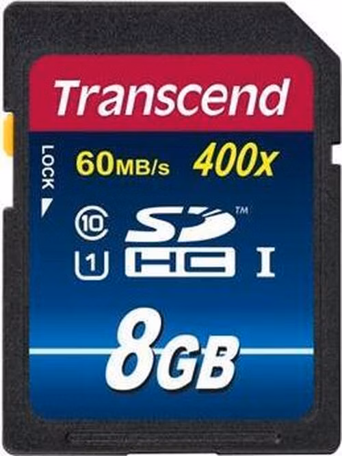 Transcend 8GB SDHC (Class10) UHS-I 400X (Premium) paměťová karta
