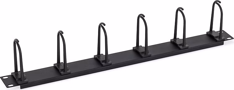 Triton 19" vyvaz. panel 1U plastový 5 x úchytka velká BK