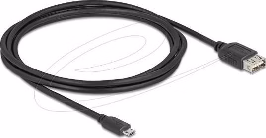 Delock USB 2.0 kabel EASY USB typu Micro-B samec na EASY USB typu A samice 2 m, černý