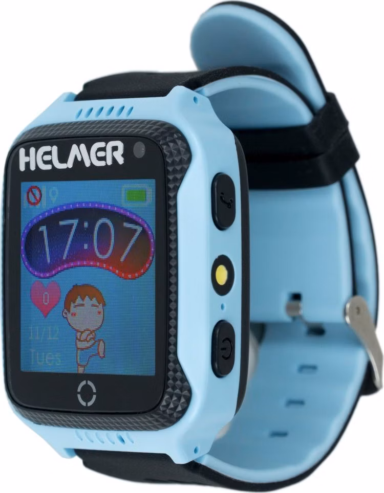 HELMER dětské hodinky LK 707 s GPS lokátorem/ dotykový display/ IP54/ micro SIM/ kompatibilní s Android a iOS/ modré
