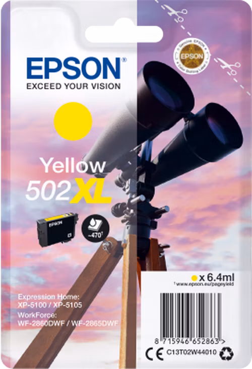 Epson inkoustová náplň/ C13T02W44010/ 502XL/ Expression Home XP-5100/ žlutá