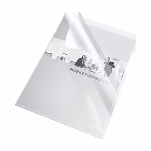 Esselte desky L Premium A4, PVC, 150 mic, sáček 25 ks, čirá