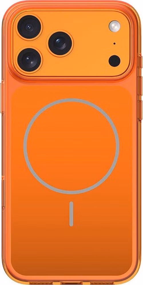 Comma kryt Crystal Shield Magnetic Case pre iPhone 17 Pro - Translucent Orange