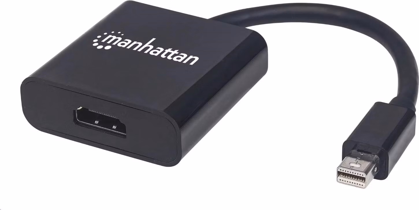 MANHATTAN Adaptér mini DP na HDMI, aktívny, čierny