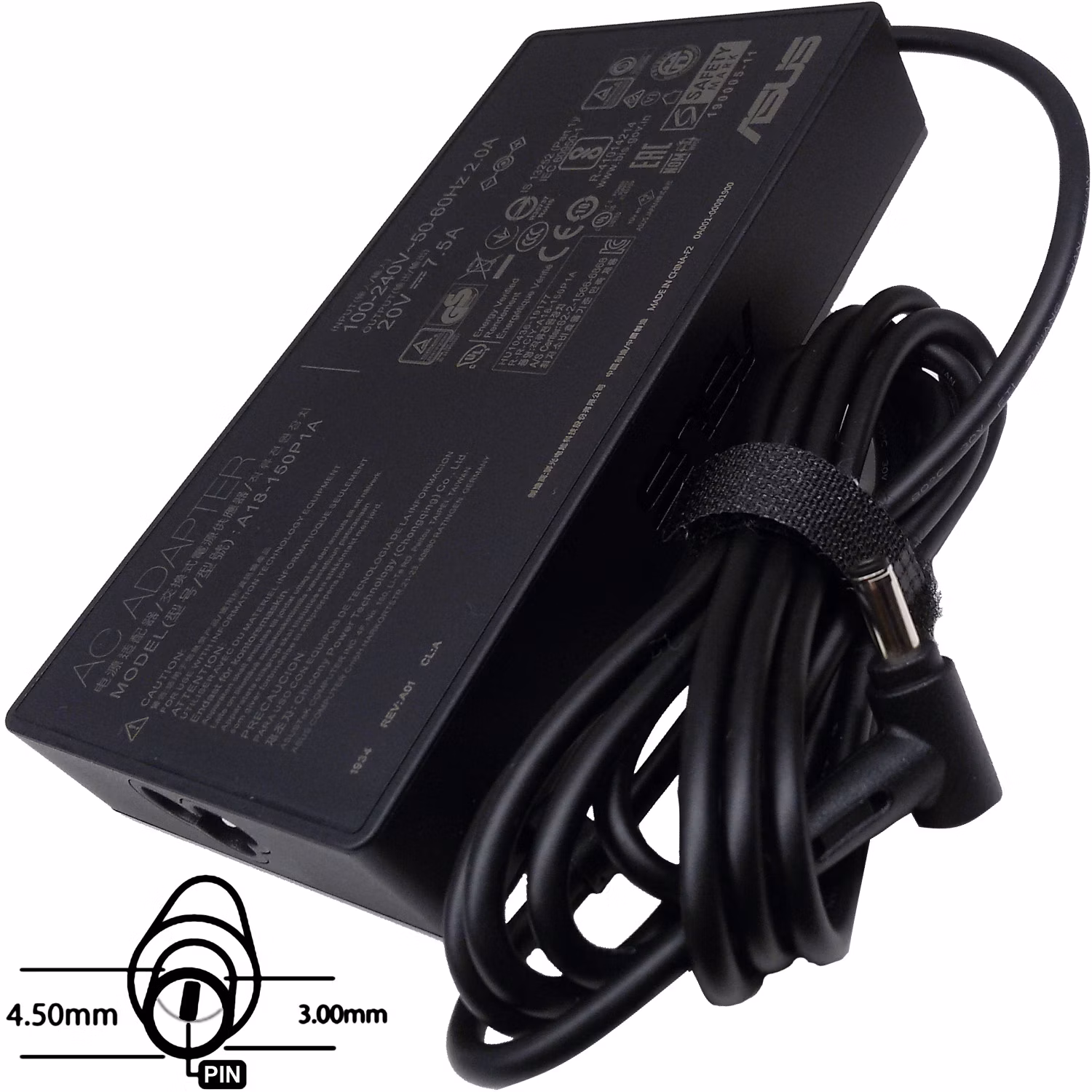ASUS AC NAPÁJACÍ ADAPTÉR 150W 20V 3pin 4.5 mm -bez EU plug