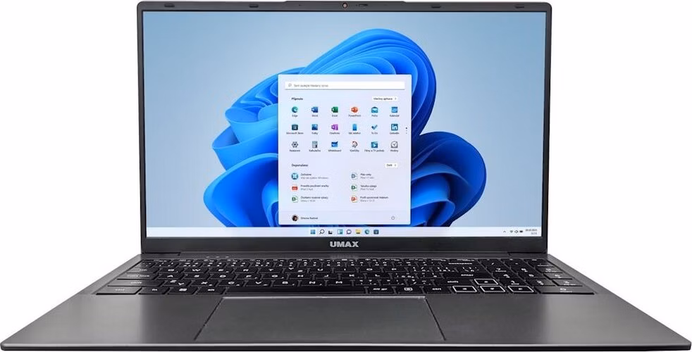 UMAX notebook VisionBook 15WT Plus/ 15,6" IPS/ 1920x1080/ N150/ 8GB/ 256GB SSD/ HDMI/ 2x USB 3.2/ W11 Pro/ šedý