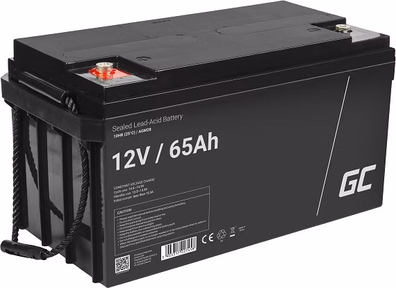 Green Cell AGM 12V 65Ah VRLA baterie Gel s hlubokým cyklem skútr sekačka loď člun sekačka traktor rybářský člun