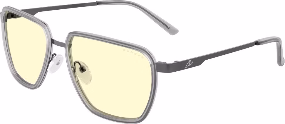 GUNNAR kancelářske/herní brýle  CLIX STONE/GUNMETAL jantarová skla BLF 65 GUNNAR focus