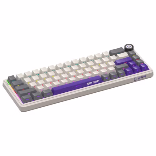 Lorgar KBA41MRT, mechanická herná klávesnica, 66 klávesov, Toxic Purple Switch, Hot-Swap, RGB, USB-C