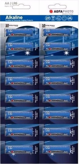 AgfaPhoto Power alkalická batéria 1.5V, LR06/AA, blister 16ks