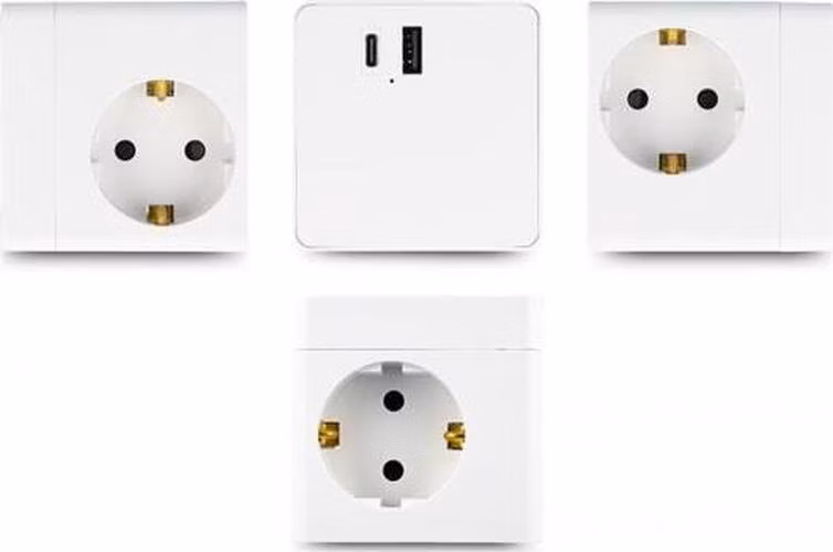 Delock Krychlová zásuvková prodlužovačka, třícestná, s dětskou pojistkou a s USB nabíječkou PD 3.0 o výkonu 20 W, s kabelem