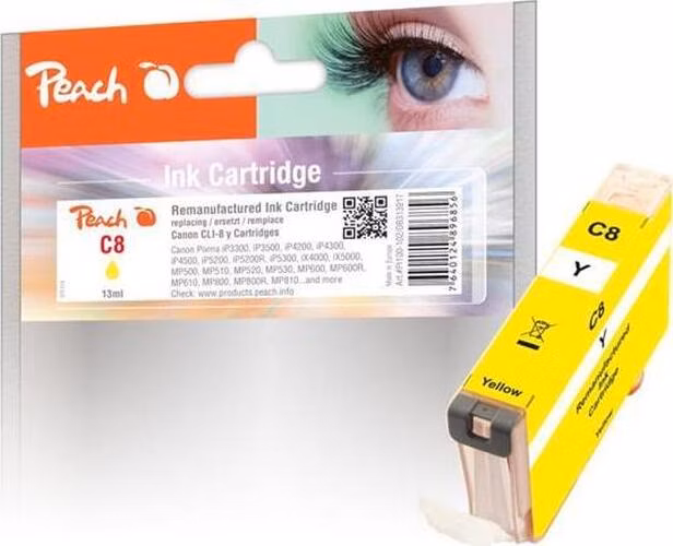 PEACH kompatibilní cartridge Canon CLI-8y, yellow, 13 ml