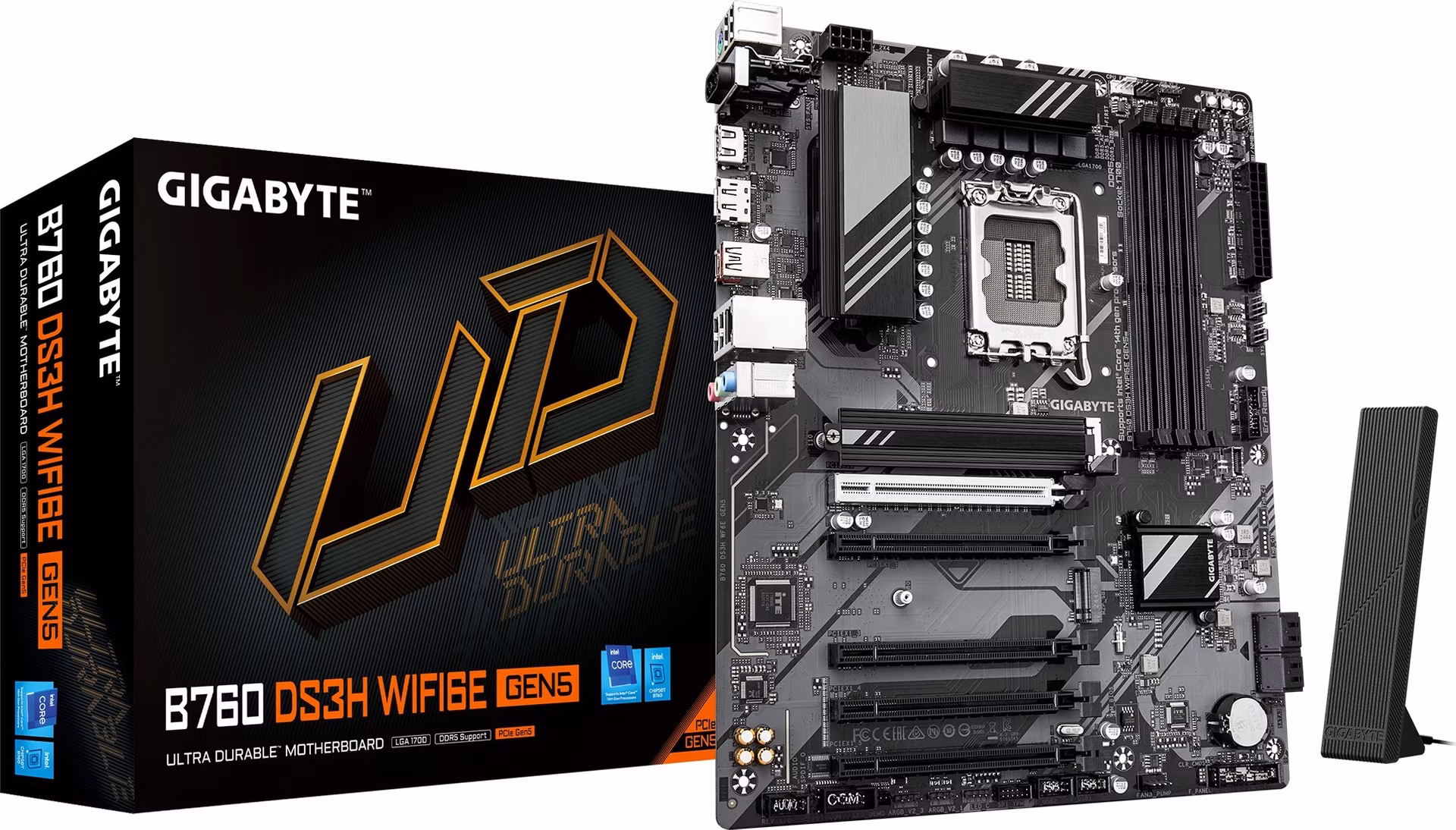 GIGABYTE MB Sc LGA1700 B760 DS3H WIFI6E GEN5, Intel B760, 4xDDR5, 1xDP, 1xHDMI, WiFi