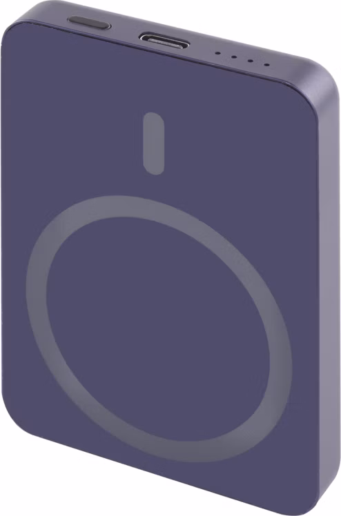 EMOS POWERBANKA WI 522, bezdrôtové nabíjanie 20W, 5.000mAh, MODRÁ, 1xUSB-C