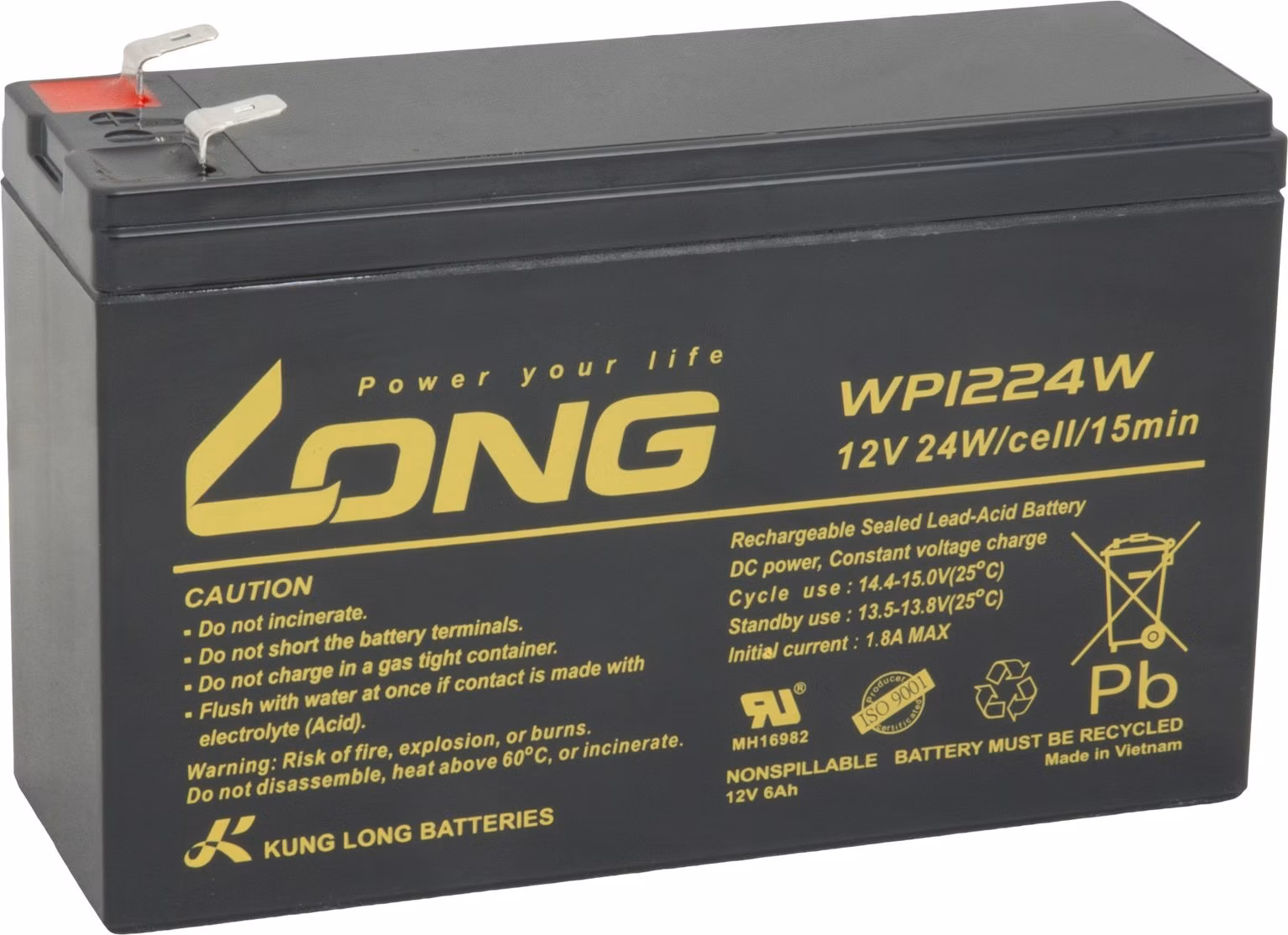 Long Baterie (12V/6Ah - Faston 250, HighRate)