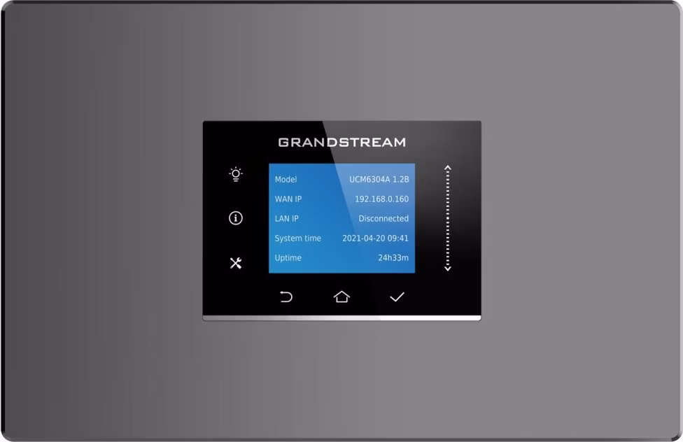 Grandstream UCM6304A Audio VoIP pobočková ústředna, 4x FXS, 4x FXO, 2x USB, 3x Gbps RJ45 PoE+