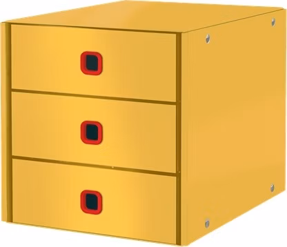 LEITZ Zásuvkový box  Click&amp;Store COSY, 3 zásuvky, teplá žlutá