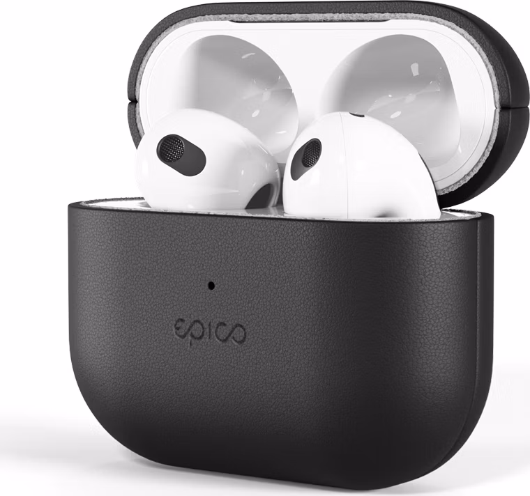 Epico Leather Case Airpods 3 - čierna