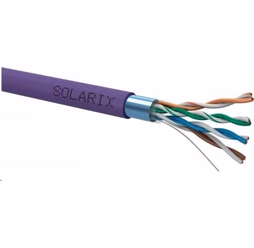 Inštalačný kábel Solarix FTP, Cat5E, drôt, LSOH, krabica 305m SXKD-5E-FTP-LSOH