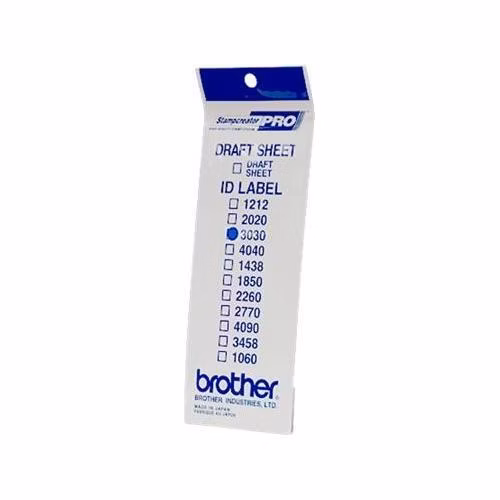 Brother ID-3030, štítek razítka s průhlednou krytkou, 12ks (30x30 mm)