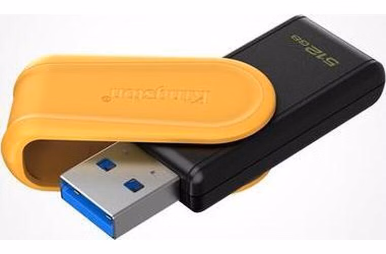 KINGSTON 512GB Portable USB 3.2 Gen 1 DataTraveler Exodia S (Black/Yellow)