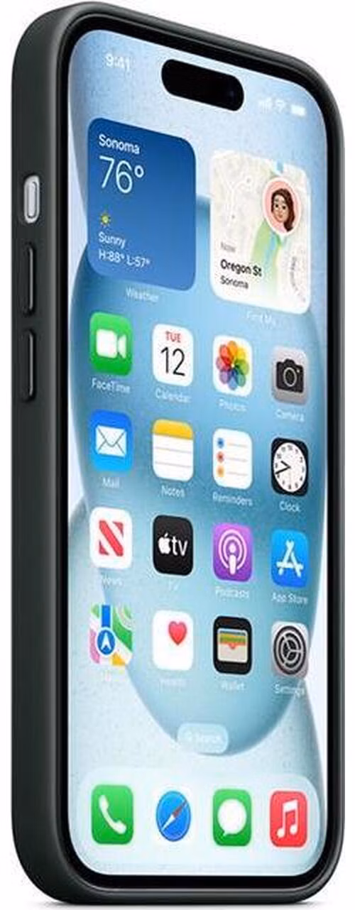 iPhone 15 FineWoven Case with MagSafe - Evergreen