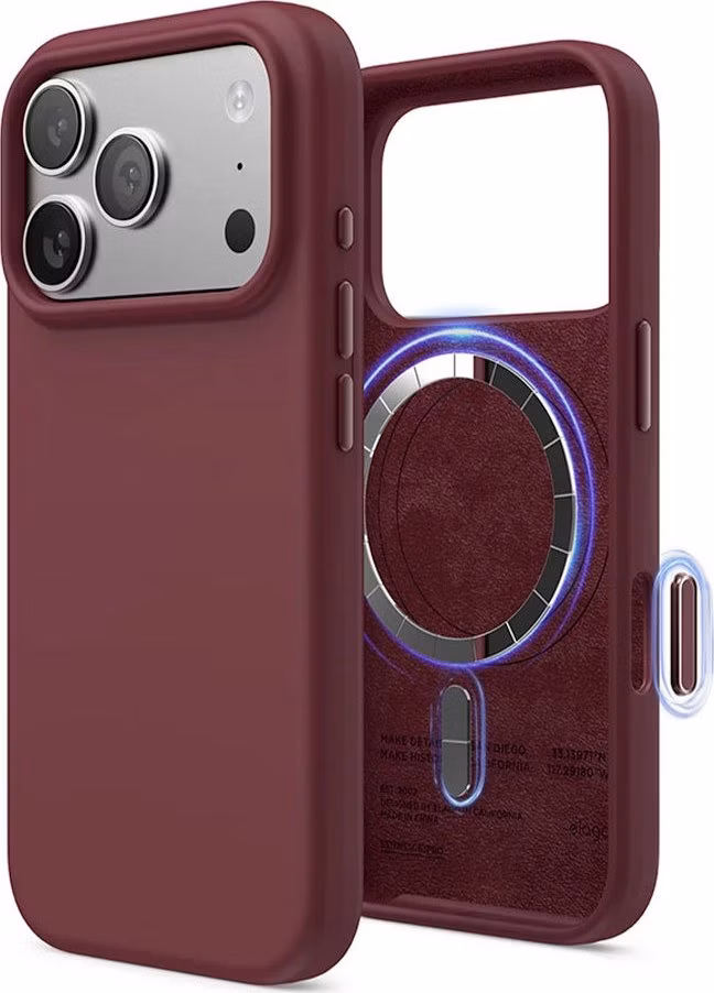 Elago kryt Silicone Case Magsafe pre iPhone 18 Pro Max/17 Pro Max - Burgundy