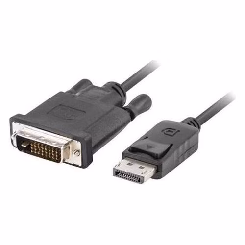 LANBERG připojovací kabel DisplayPort 1.2 na DVI-D (24+1), M/M, délka 3m, dual link, černý