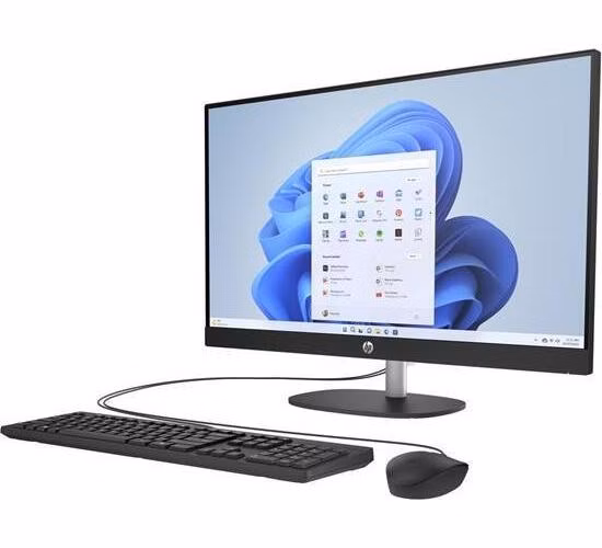 HP All-in-One 27-cr0010nc, i3-N300, 27.0/1920x1080, 8GB, SSD 512GB, W11H, 2-2-0, Black, WiFi/BT