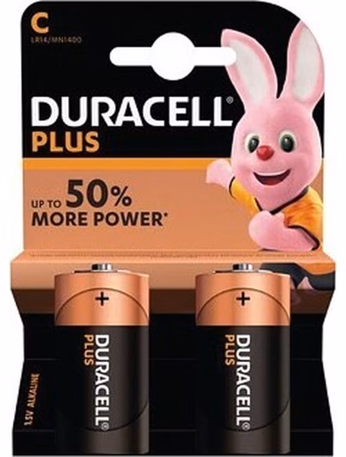 Duracell MN1400B2 Duracell Plus C Size 2 Pack