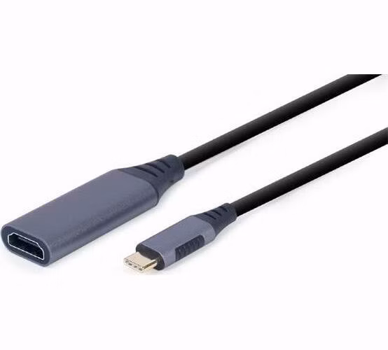 Gembird adaptér USB-C (M) na HDMI (F), 0.15m kábel, šedý