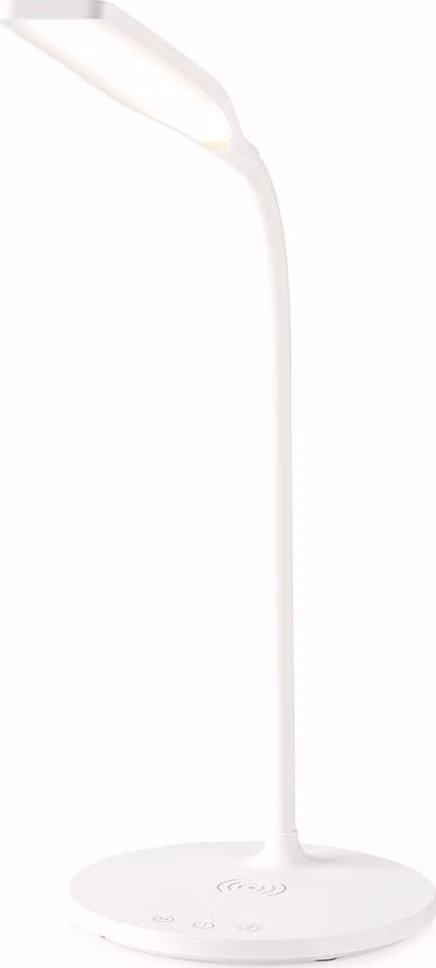 NEDIS LED lampička/ Qi nabíjení/ 15 W/ 100-240V/ přirozená, studená, teplá bílá/ stmívatelná/ 350lm/ 2700 - 6500K/ bílá