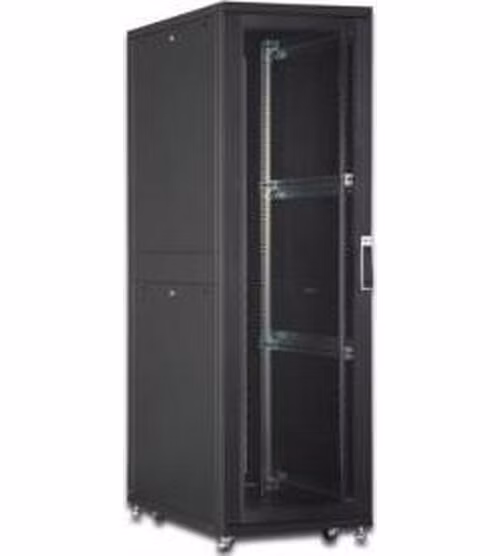 DIGITUS 42U serverový stojan, Unique Series, dveře z děrované oceli 2050x600x1000 mm, barva černá (RAL 9005)