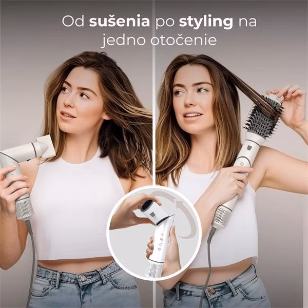 AENO Multifunkčný fén a styler,1200W, Ionizátor, 4 teplotné režimy, 3 rýchlostné režimy, 98000RPM,85dB