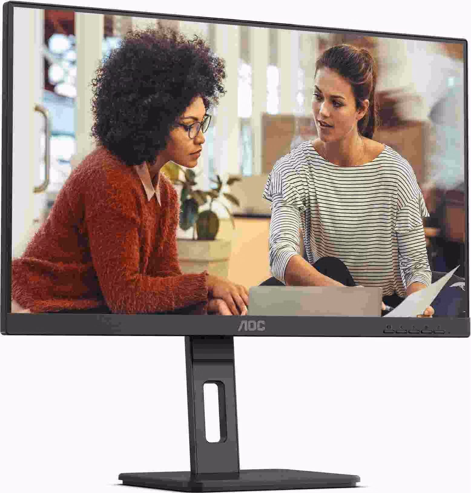 BAZAR - AOC MT IPS LCD WLED 27" 27E3QAF - IPS panel, 1920x1080, D-Sub, HDMI, DP, repro, pivot - Po opravě (Komplet)