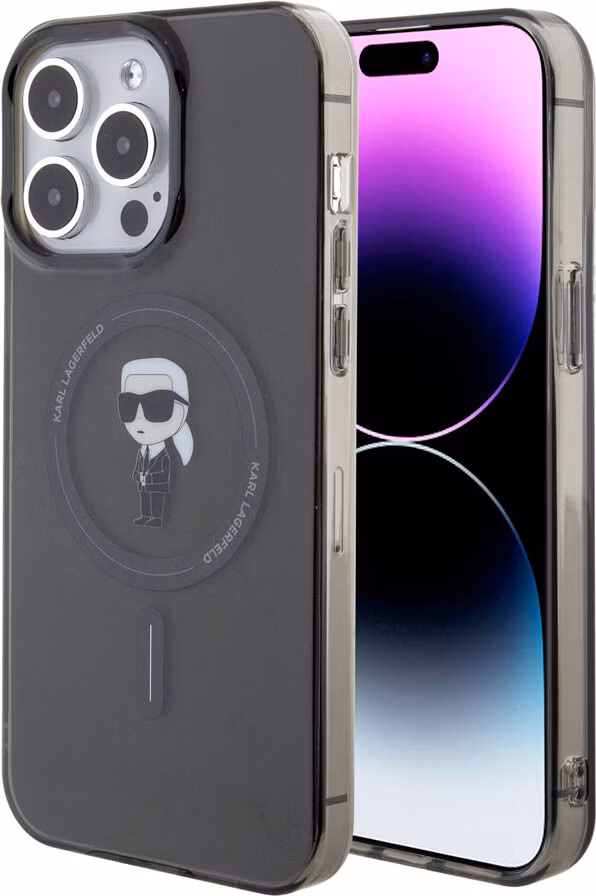 Karl Lagerfeld IML Ikonik MagSafe kryt iPhone 15 Pro Max čierny