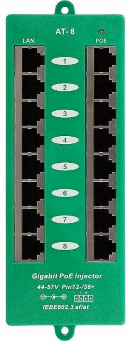 POE-PAN8-GBATF 802.3af/at GB tienený 8port Poe