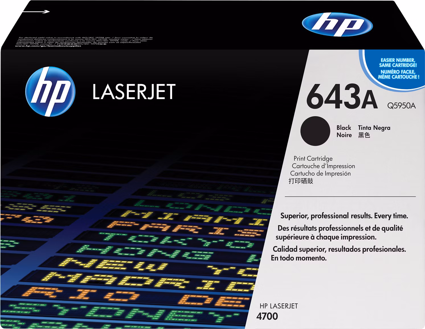 HP 643A Black LJ Toner Cart, Q5950A (11,000 pages)