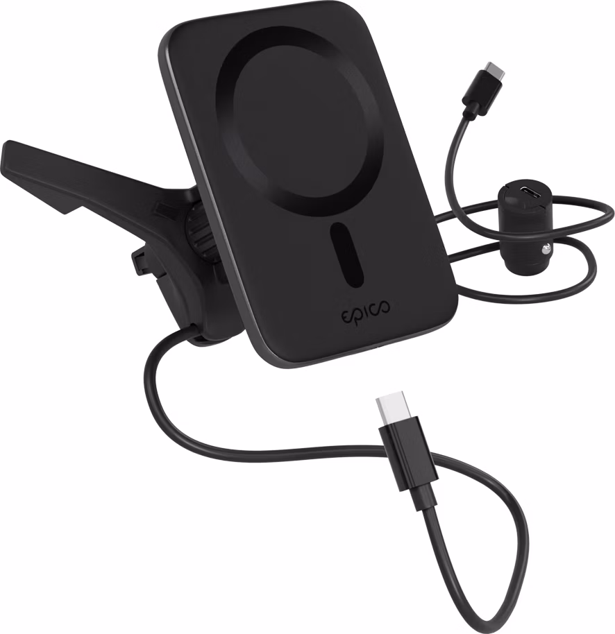 Epico Qi2 Mag+ ultra tenká autonabíjačka - čierna
