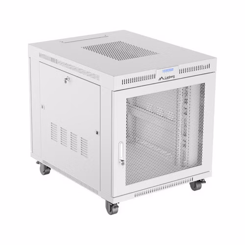 19" VOĽNE STOJÚCA RACKOVÁ SKRIŇA 15U 800X1000 ŠEDÁ LCD S PERFOROVANÝMI DVERAMI LANBERG (PLOCHÉ BALENIE)