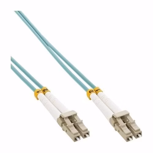 Optický kábel LC-LC, 2m Duplex OM3(50/125µm), LSOH, 3mm, tyrkysový