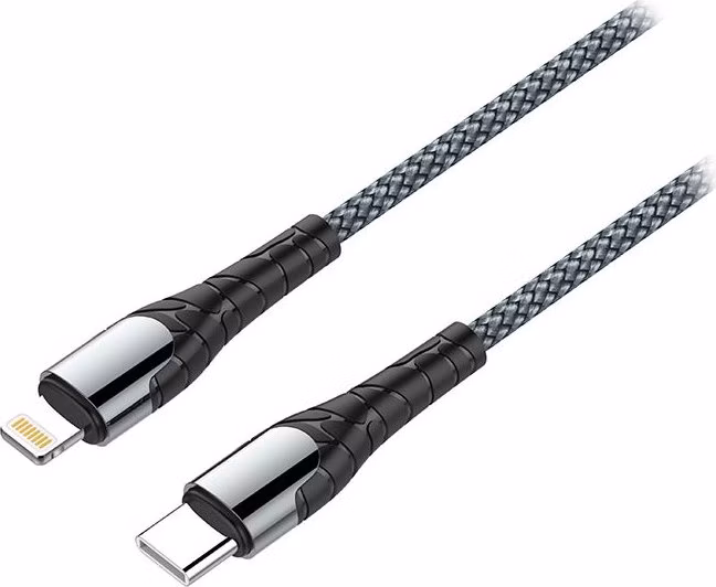 Colorway Datový Kabel USB-C/ Apple Lightning/ 3A/ Fast Charging / 1m/ Šedivý
